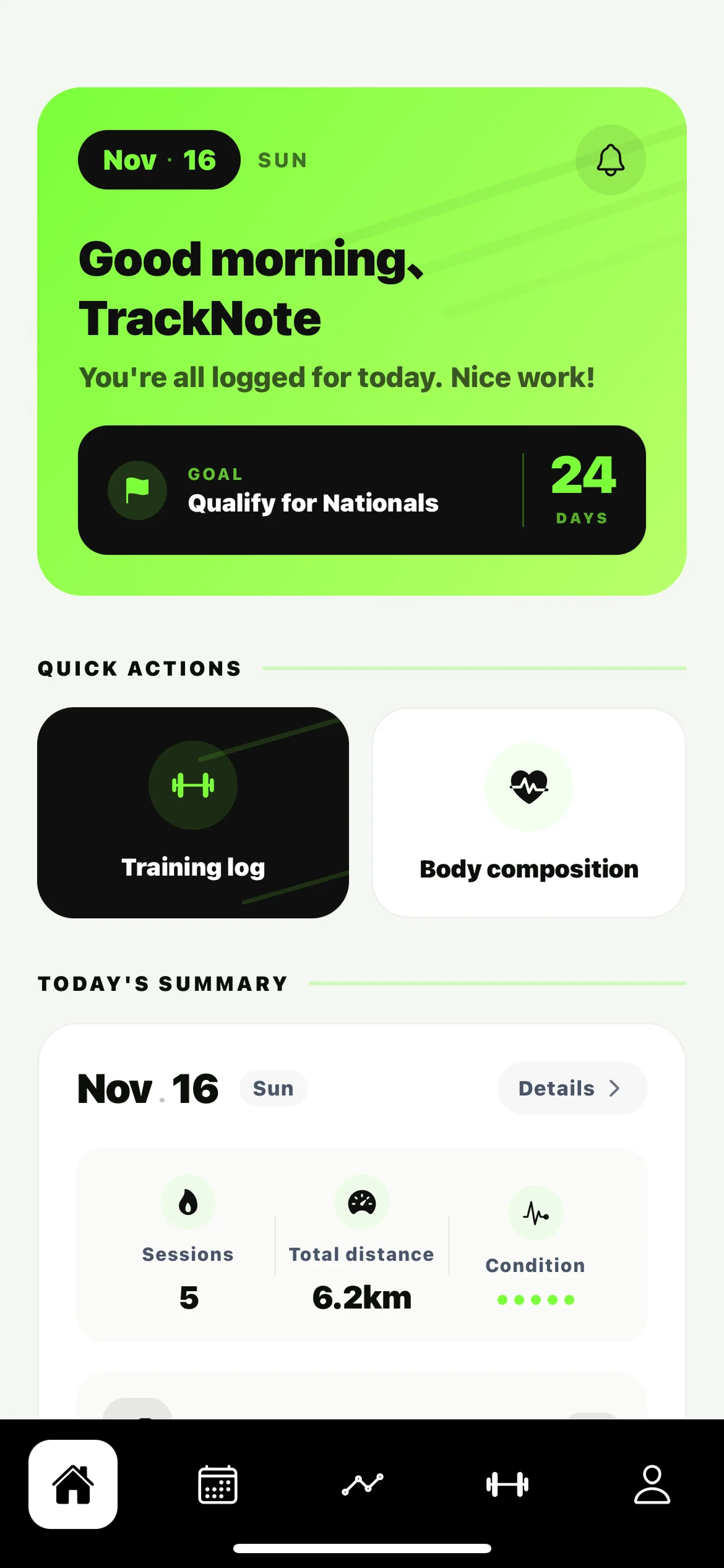TrackNote app preview